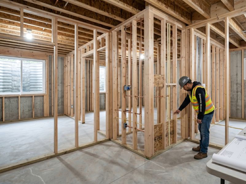 basement framing Livingston Essex County — Carpenter Mendez